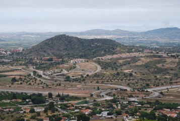Fototapeta na wymiar Spanish Mountain View from the top of Lliria Town, Valencia
