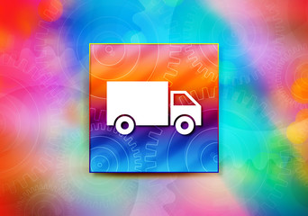 Delivery truck icon abstract colorful background bokeh design illustration