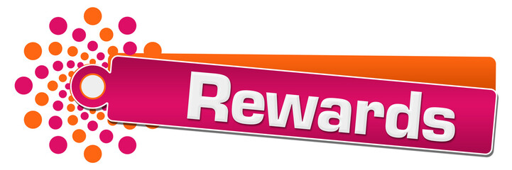Rewards Pink Orange Circular Label 