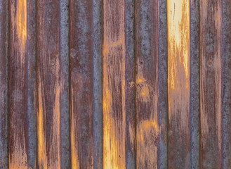 Old Weathered Corrugated Rusty Metal Panels