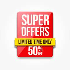 Super Offers Limited Time Shopping Only Label
