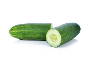 fresh cucumbers isolated on white