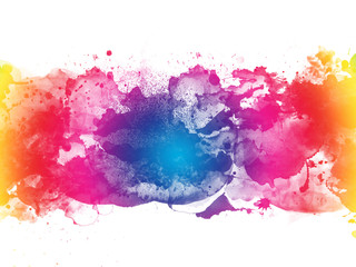 Colorful Abstract Artistic Watercolor Paint Background 