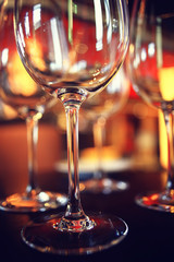 interior restaurant tableware / cutlery and tableware on a table in a cafe, beautiful catering industry