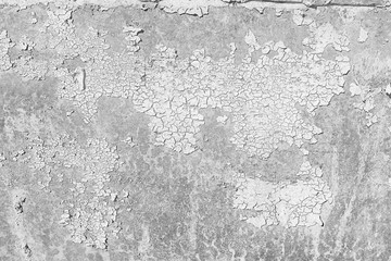 white wall cracks background / abstract white vintage background, texture old wall with cracks