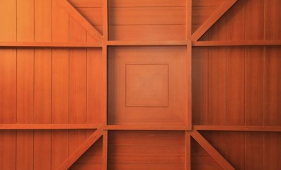 Detail of modern wooden ceiling