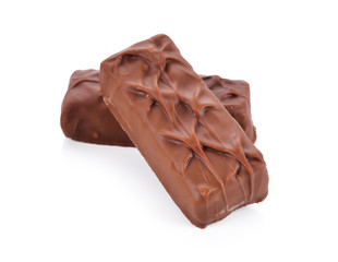 chocolate bar isolated on white