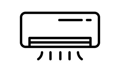 Air conditioner icon for cooling and climate control concepts