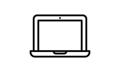 Laptop Icon in trendy flat style isolated on white background. Computer symbol for your web site design, logo, app, UI. Vector illustration, EPS10. - Vector 