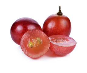 red grape isolated on white