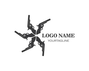 gun logo icon vector illustration design