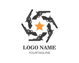 gun logo icon vector illustration design