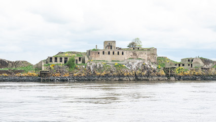 Fototapeta na wymiar castle on shore scotland uk