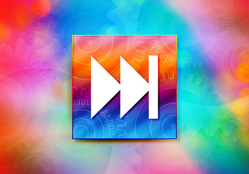 Next track playlist icon abstract colorful background bokeh design illustration