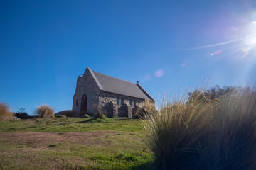 Beautiful scene of Church of good Shepherd at .sunny day