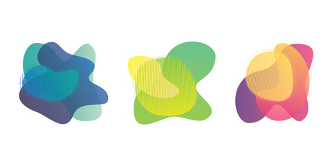 Abstract blur fluid organic color gradient shapes