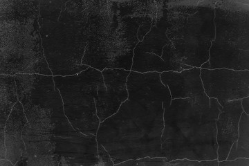 Obraz na płótnie Canvas black old wall cracked concrete background / abstract black texture, vintage old background