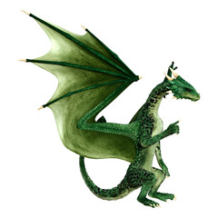 Fototapeta premium 3D Rendering Fairy Tale Dragon on White