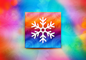 Snowflake icon abstract colorful background bokeh design illustration