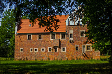 HDR Photo of Water Castle Hotel in Wojnowice Poland. Pictures taken in very hot day with no clouds and wind.