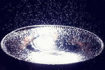 Tibetan singing bowl of water / traditional yoga health accessories golden
