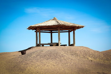 hut on the top of mountain