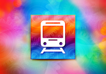 Train icon abstract colorful background bokeh design illustration
