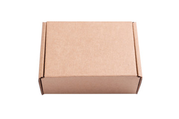 Isolated brown carton cardboard boxes