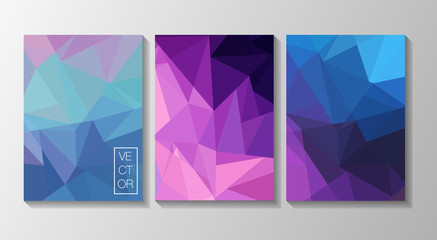 Abstract triangle vector backgrounds. Elements for your website or presentation. Triangular poly illustration design