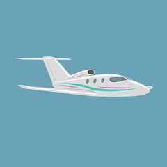 Obraz na płótnie Canvas Private jet vector. Business corporate jet illustration.