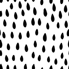 Black and white seamless pattern marker and ink. Background in minimalist Scandinavian style hand-drawn for fabric, Wallpaper, wrapping paper, bed linen. Vector