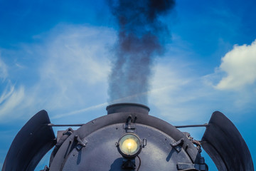 Details of an old steam locomotive