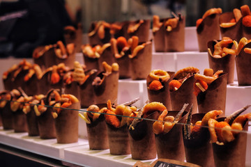 Fried fish in a market in Barcelona.