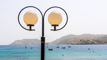 Streetlights by the beach