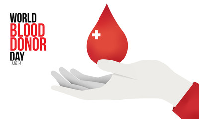 Obraz premium Donate Blood Concept Illustration Background For World Blood Donor Day. - Vector
