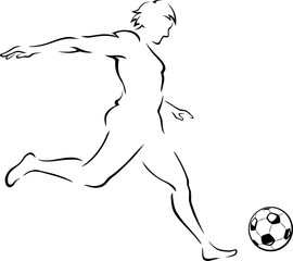 Soccer Line Art