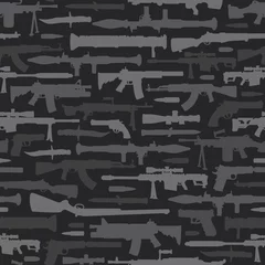 Keuken foto achterwand Militair patroon Naadloze patroon van militaire wapens