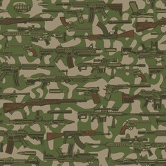 Vintage military seamless pattern