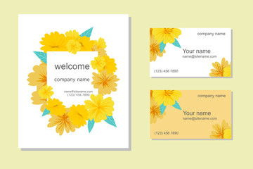 Yellow flower card 