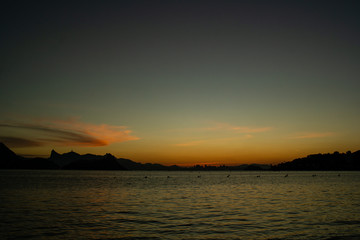 Twilight sky and bay