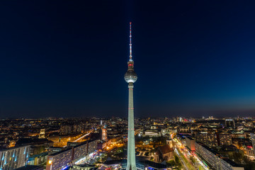 Berlin TV Tower at night