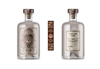 Vintage Liquor Bottle Label Layout