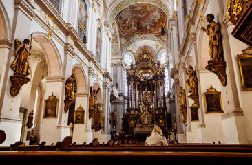 Fototapeta na wymiar Peterskirche church Munich Bavaria Germany