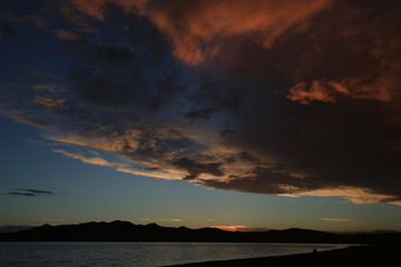 Low cloud before rain in mongolia