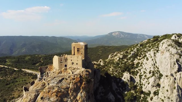 Queribus is a ruined castle in the commune of Cucugnan. It is regarded as the last Cathar stronghold. at an altitude of more thatn 700 meter it has incredible views of all the surroundings. It is