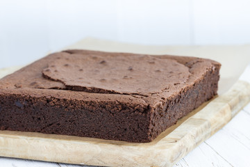 pastel de chocolate cuadrado