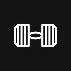 Dumbbell for gym icon, symbol for vector design