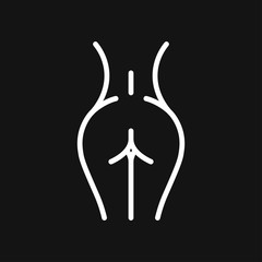 Erotic vector icon for adult only content, flat illustration