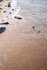 coastal granite stones washed by the waves