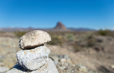 Zen rocks in the American countryside